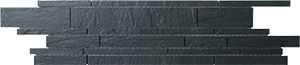 PORCELAIN CHARCOAL BRICK R.FACE MOSAIC 600X150X9MM - PT- EV- PM-CC-CUL-R