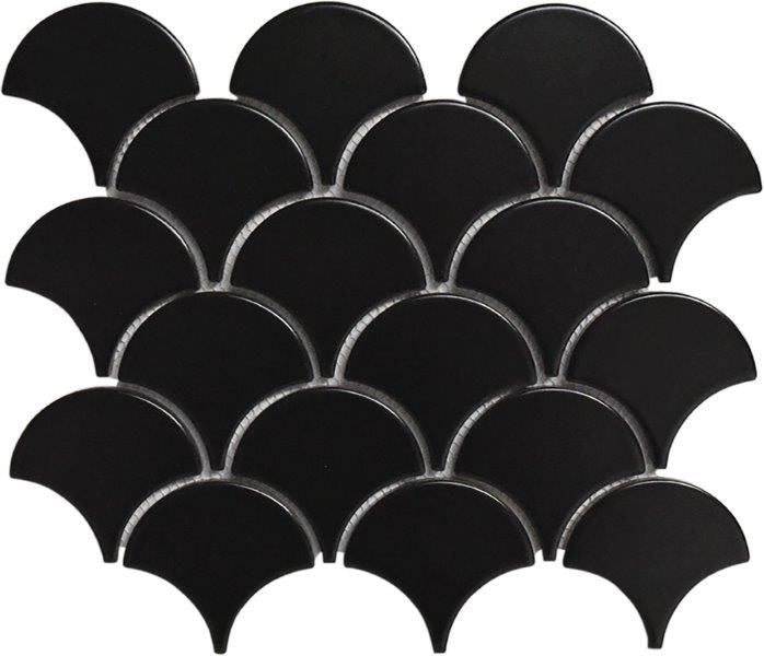 FISHSCALE BLACK GLOSS MOSAIC 255X219X6MM - PT- EV- PM-CO-BLK-FAN75G