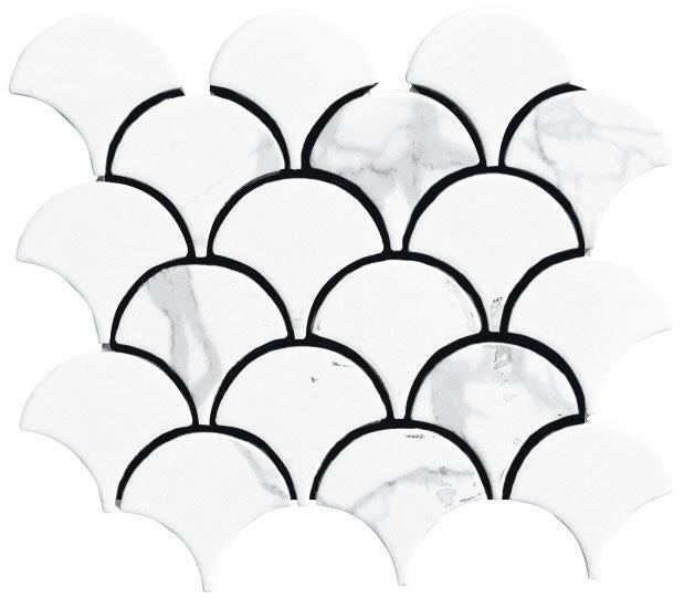 FISHSCALE CARRARA MATT MOSAIC 255X219X6MM - PT- EV- PM-CO-CAR-FAN75M