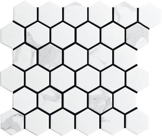 CARRARA HEX MATT 51X59MM (325x282x6MM) - PT- EV- PM-CO-CAR-HEX50M