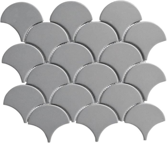 FISHSCALE GREY GLOSS MOSAIC 255X219X6MM - PT- EV- PM-CO-GRY-FAN75G