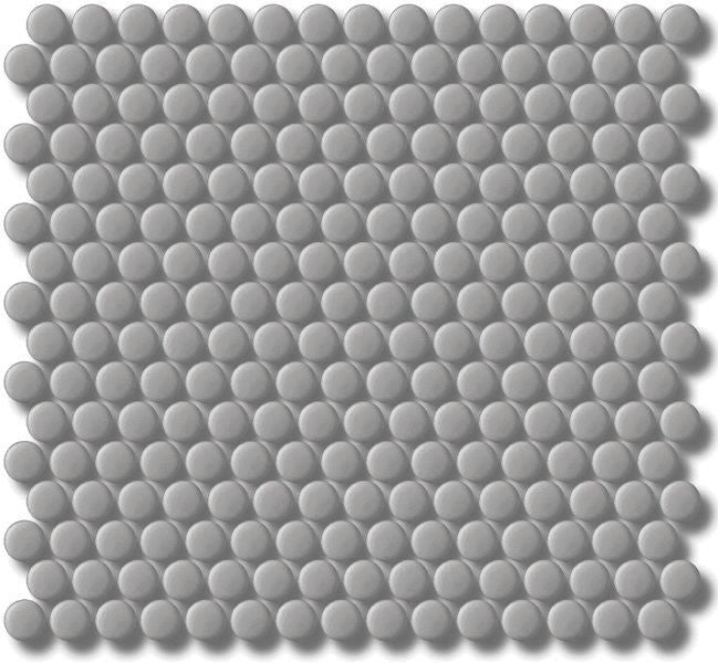 PENNY ROUND GREY GLOSS MOSAIC 315X291X6MM - PT- EV- PM-CO-GRY-R20G