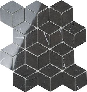 DIAMOND CUBE PIETRA GREY POLISHED MOSAIC 80×46MM - PT- EV- PM-EMPTG-DIAC80-P