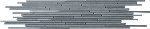 PORCELAIN STEEL GREY BULLET MOSAIC 600X150X9MM - PT- EV- PM-SG-UL