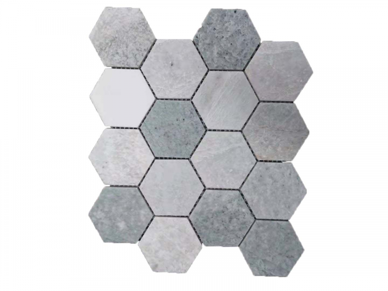 Tiva Stone Hexagon Pink Mosaic PT6P