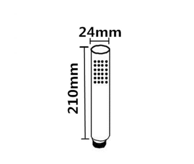 Round Single Function Chrome Brass Handheld Shower