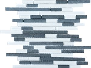 GLASSTONE LAVA MINI BRICK MIXED MOSAIC 300X305MM - PT- EV- SES01-MINIBRICK