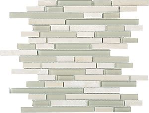 GLASSTONE VANILLA MINIBRICK MIXED MOSAIC 300x305MM - PT- EV- SES05-MINIBRICK