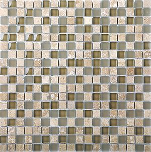 GLASSTONE NOCE MIXED MOSAIC 15X15MM - PT- EV- SES06-15