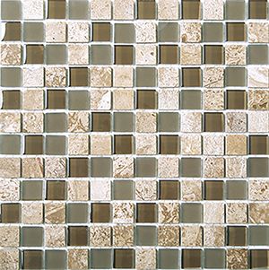 GLASSTONE NOCE MIXED MOSAIC 25X25MM - PT- EV- SES06-25