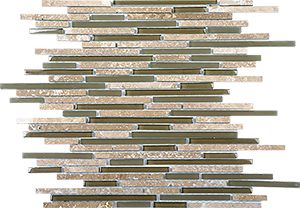 GLASSTONE NOCE BULLET MIXED MOSAIC 305X305MM - PT- EV- SES06-BUL