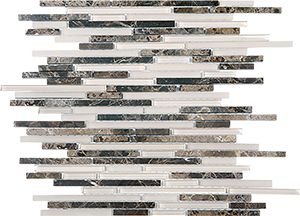 GLASSTONE TAN BROWN BULLET MIXED MOSAIC 305x305MM - PT- EV- SES07-BUL