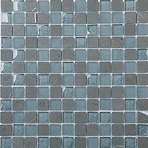 GLASSTONE PERSIAN BLUE MIXED MOSAIC 25X25MM - PT- EV- SES22-25