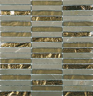 GLASSTONE VINALISA BROWN MIXED MOSAIC 15X100MM - PT- EV- SES32-15100