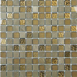 GLASSTONE VINALISA BROWN MIXED MOSAIC 25X25MM - PT- EV- SES32-25