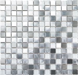 METAL PLUS MOON STONE MIXED MOSAIC 20X20MM - PT- EV- SMG01-20