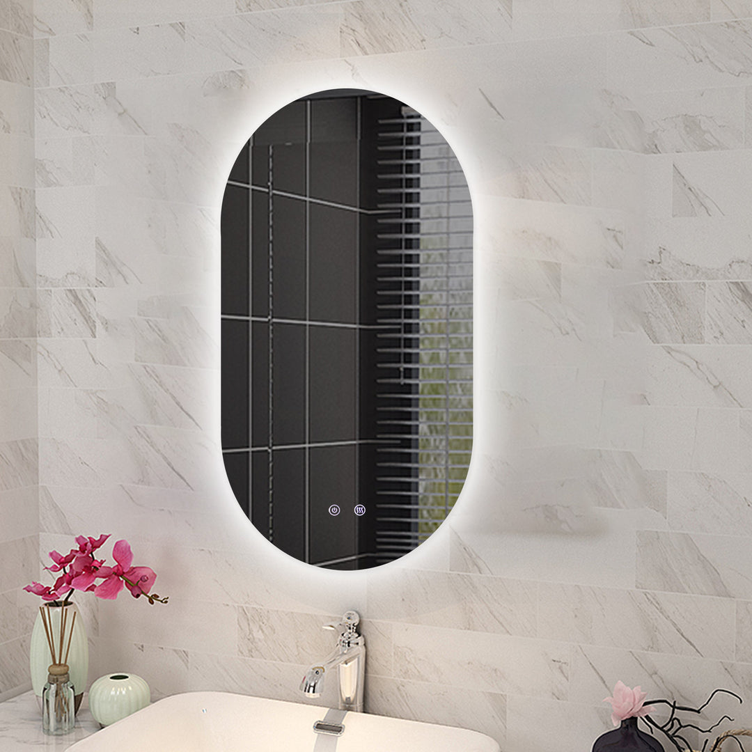 Oval Shape Backlit LED Mirror 450x900mm