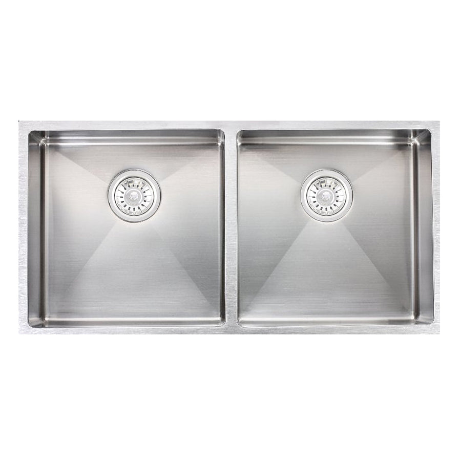 865*440*190mm Hand-made Double Kitchen Sink(Round Edges)