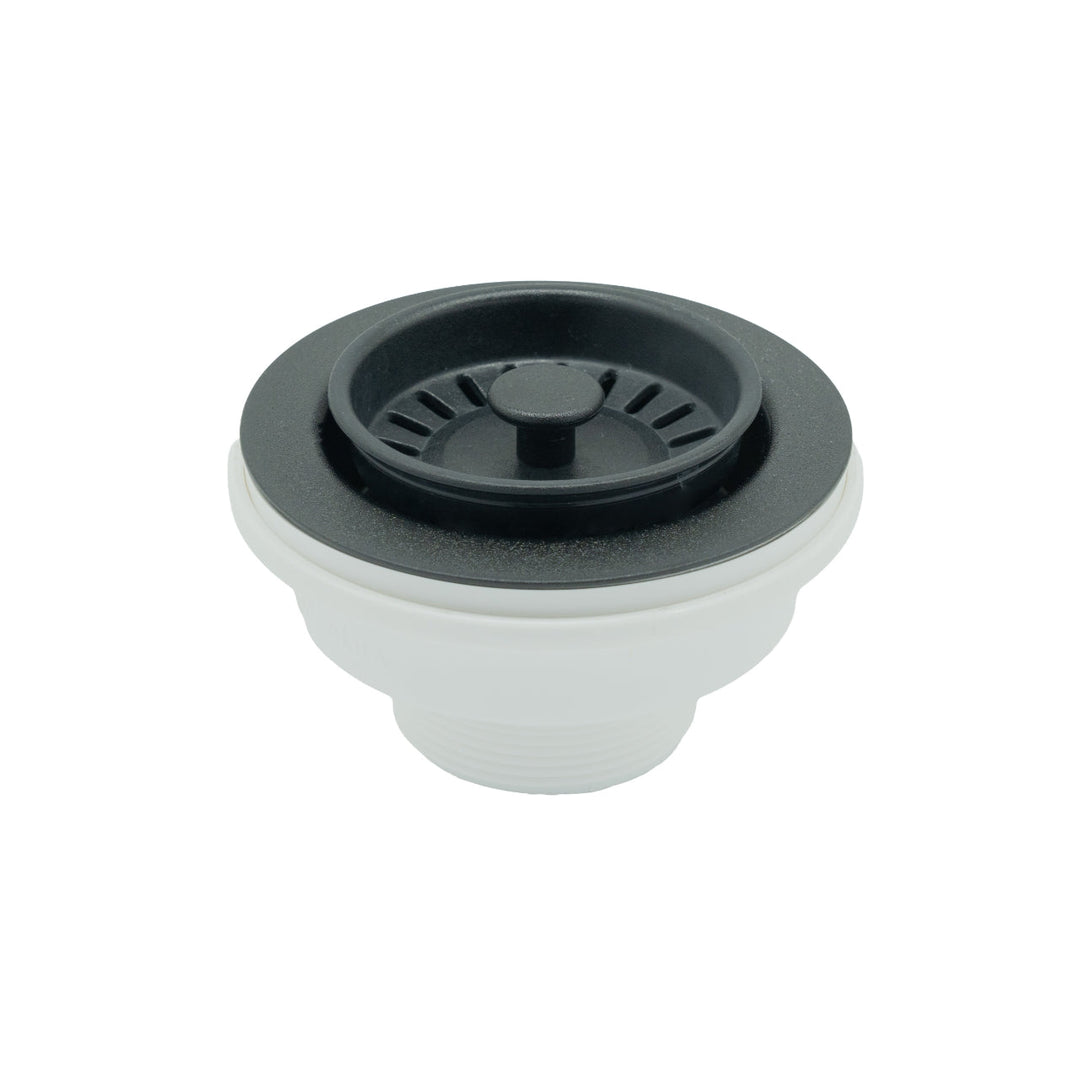 90/114mm Matte Black Kitchen Sink Waste