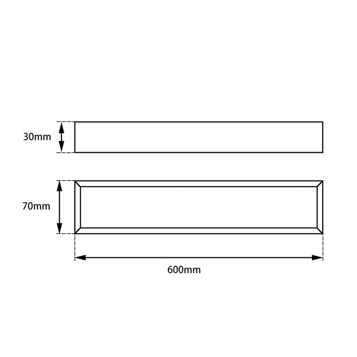 IVANO Series Chrome Single Towel Rail 600mm