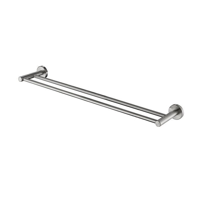 LUCID PIN 800mm Round Chrome Double Towel Rail