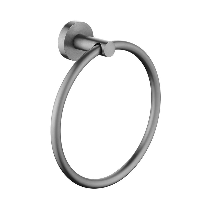 LUCID PIN Gun Metal Grey Round Hand Towel Ring