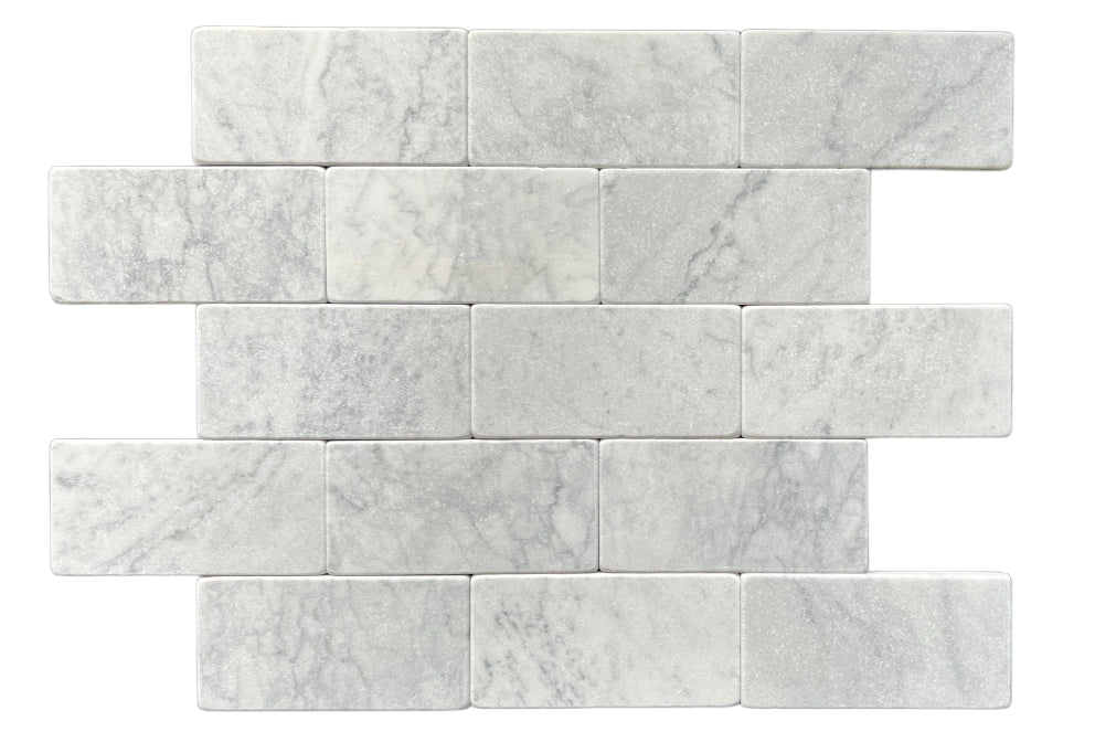 SUBWAY CARRARA TUMBLED 150X75X10MM - SUBWAY CARRARA TUMBLED 150X75