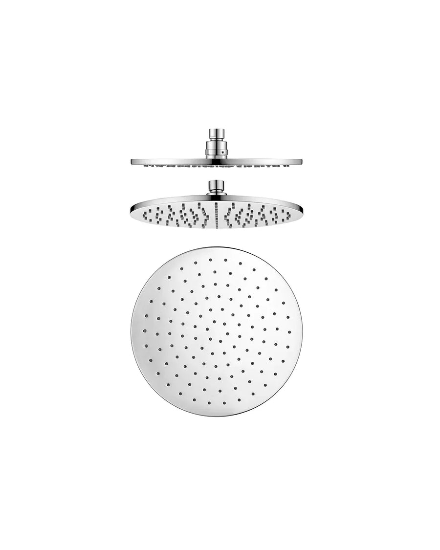 Round Chrome Brass Shower Head 250mm (Brass)