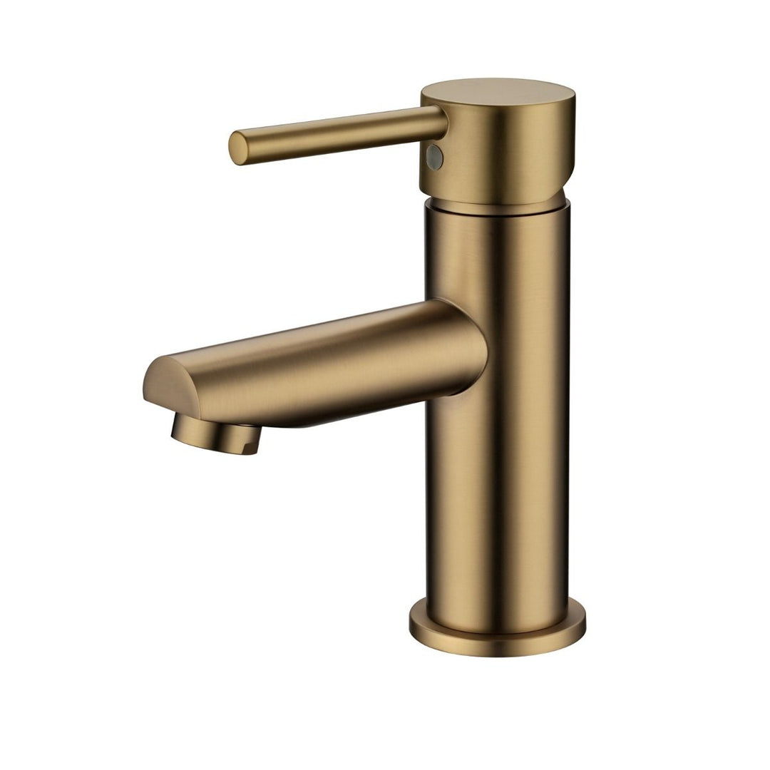 Norico Pentro Brushed Yellow Gold Round Basin Mixer