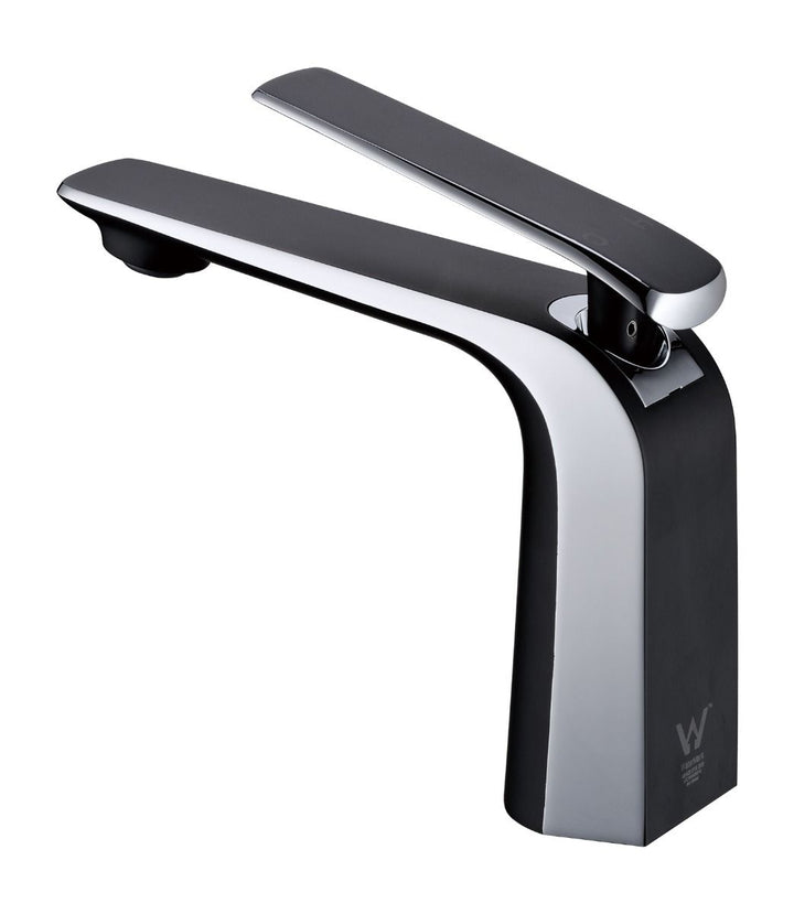 Norico Esperia Matte Black & Chrome Basin Mixer