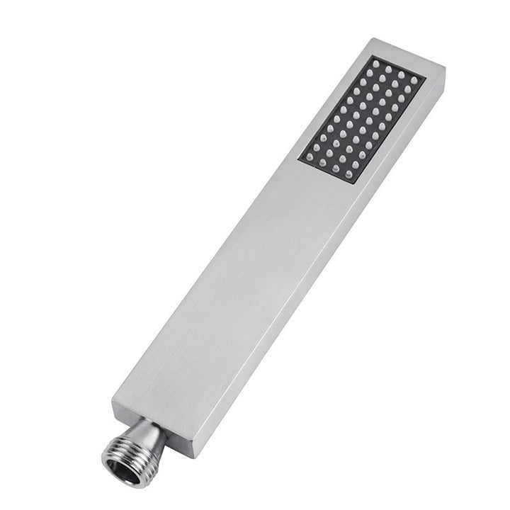 Brushed Nickel Brass Square Handheld Shower Spray Head