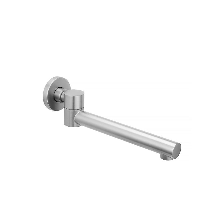 Round Brushed Nickel Bathtub/Basin Swivel Wall Spout