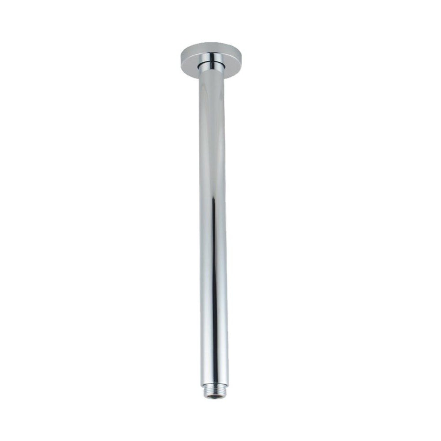 Round Brushed Nickel Finished Ceiling Shower Arm 400mm