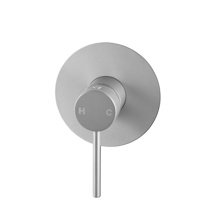 LUCID PIN Brushed Nickel Round Shower/Bath Wall Mixer(65mm Cover Plate)(color up)