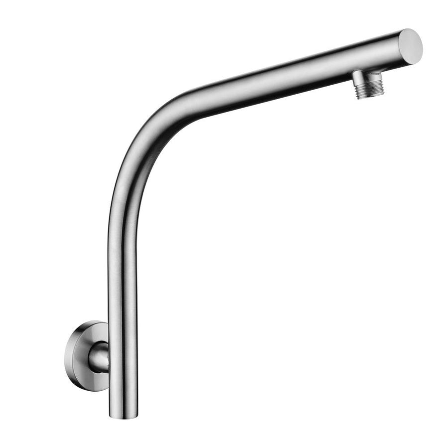 Round Brushed Nickel Goose-neck Wall Mounted Shower Arm