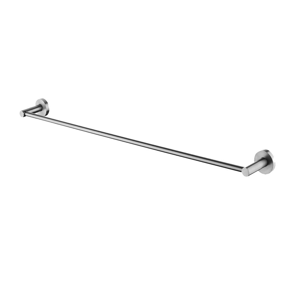 LUCID PIN 800mm Brushed Nickel Single Towel Rail