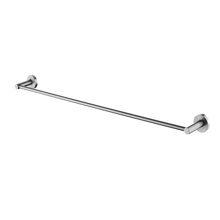 LUCID PIN 800mm Brushed Nickel Single Towel Rail