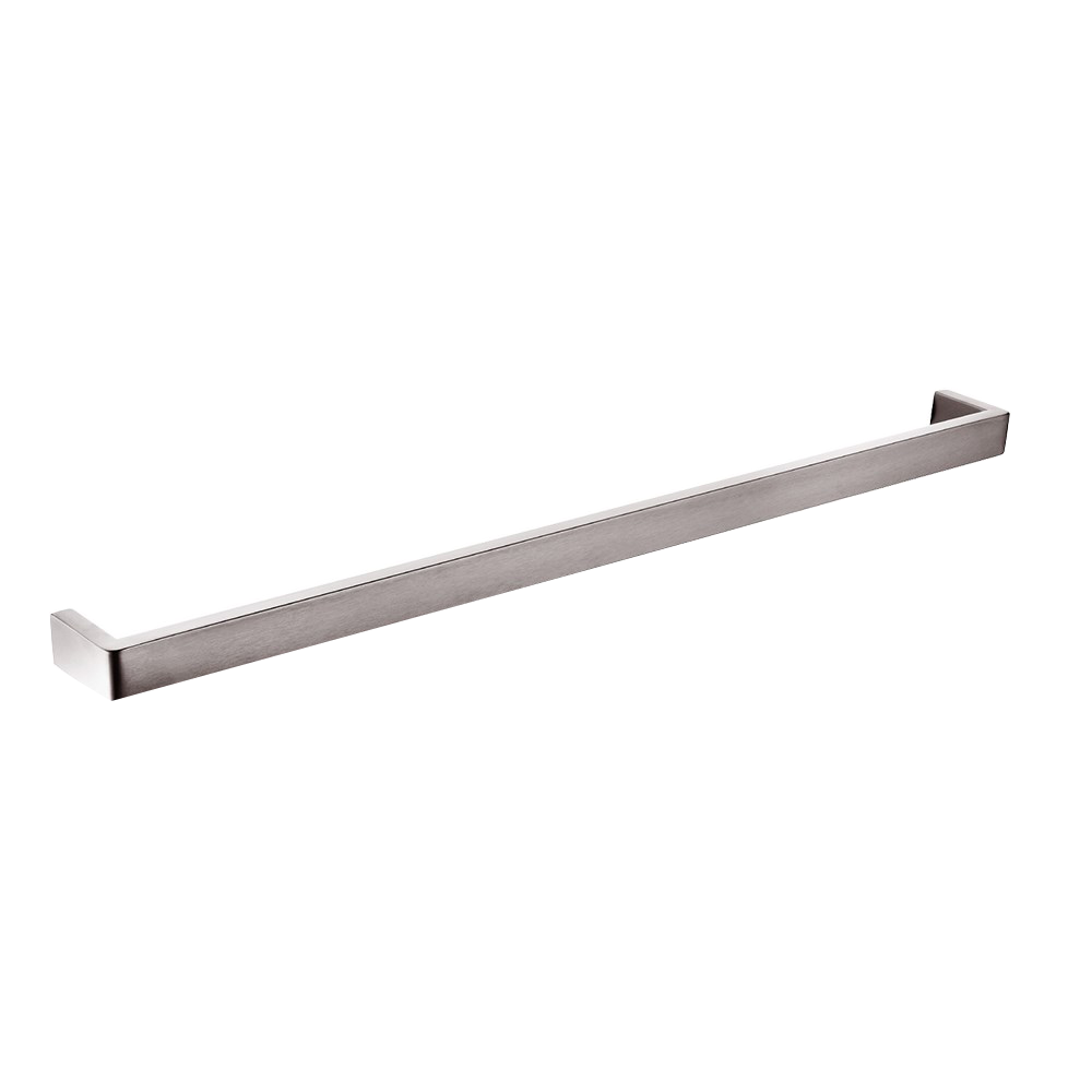 IVANO Series Square Brushed Nickel Single Towel Rail 800mm