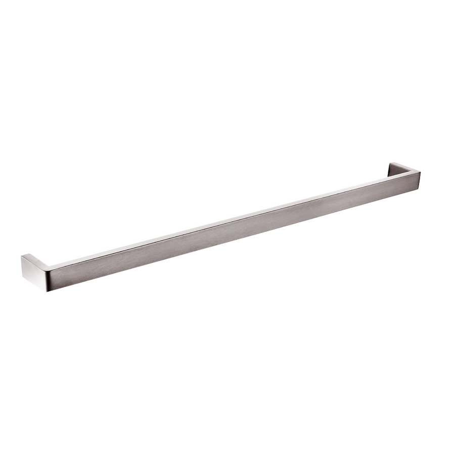 IVANO Series Square Brushed Nickel Single Towel Rail 800mm