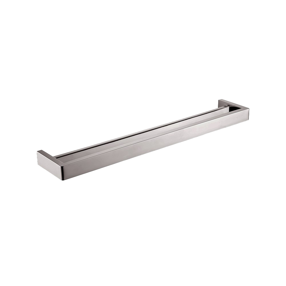 IVANO Series Square Brushed Nickel Grey Double Towel Rail 600mm