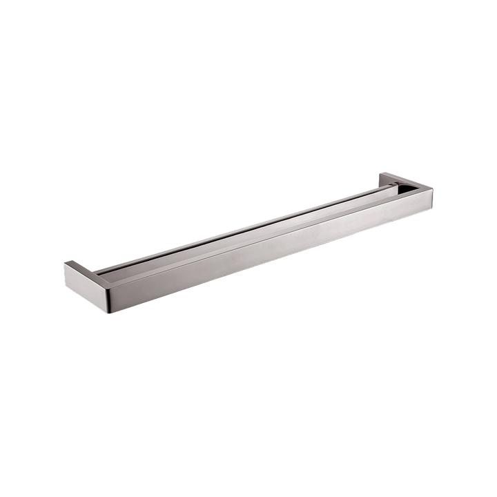 IVANO Series Square Brushed Nickel Grey Double Towel Rail 600mm