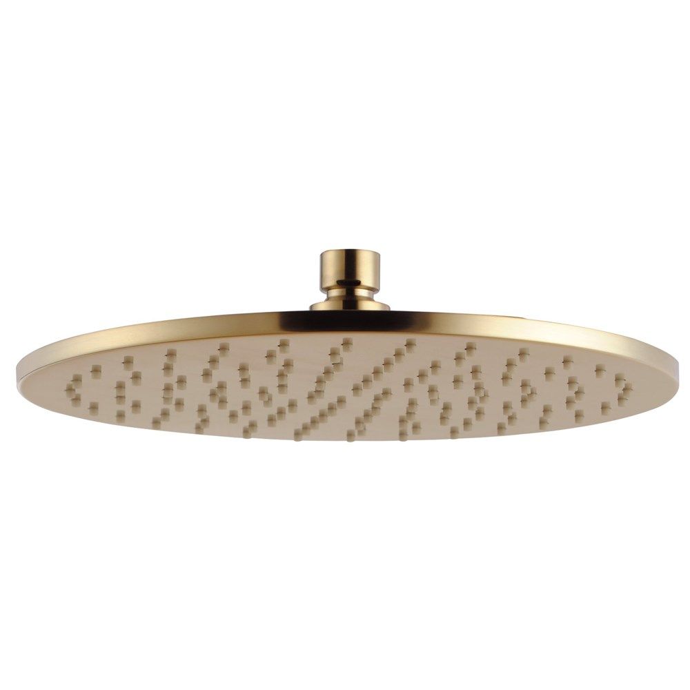 Round Brushed Brass Shower Head 250mm(Brass)