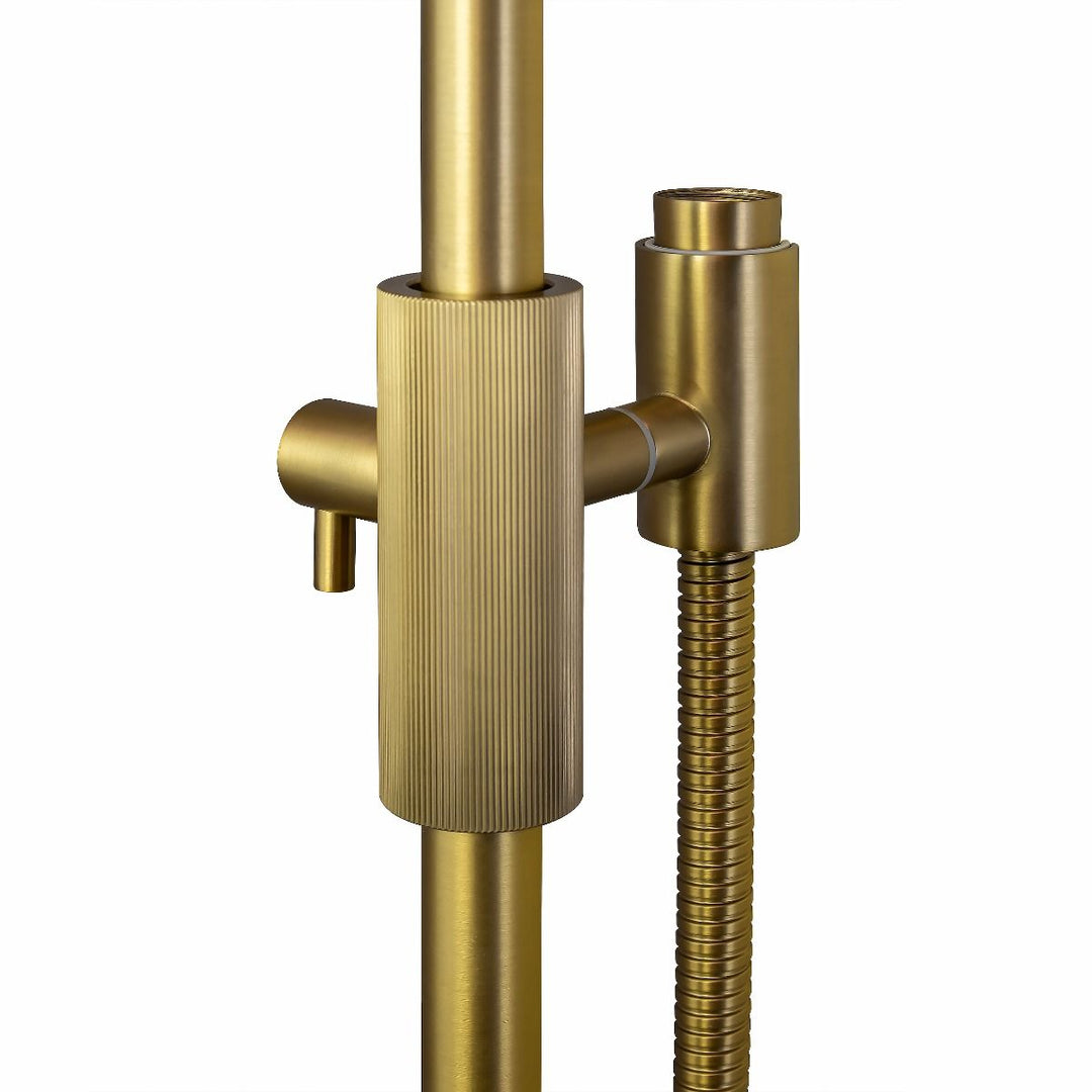 CADDENCE Series Brushed Yellow Gold Shower Rail without Handheld Shower