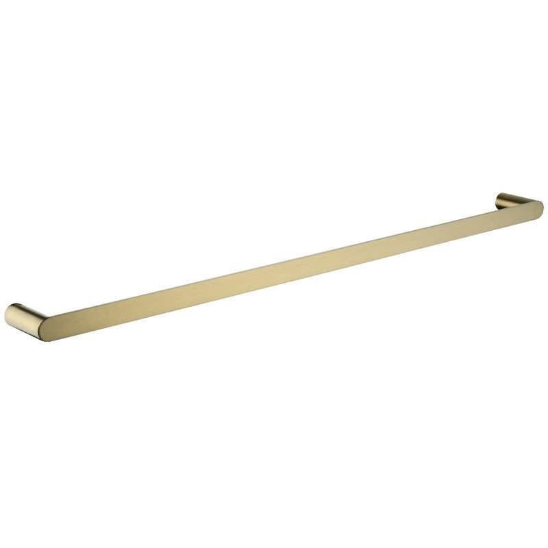 RUSHY Brushed Brass Single Towel Rail 800mm