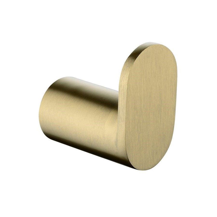 RUSHY Brushed Brass Round Robe Hook