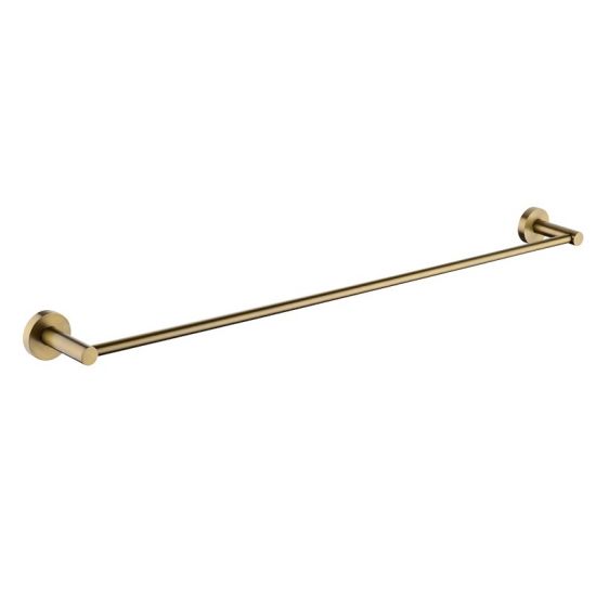 Round Brushed Yellow Gold Single Towel Rack Rail 900mm