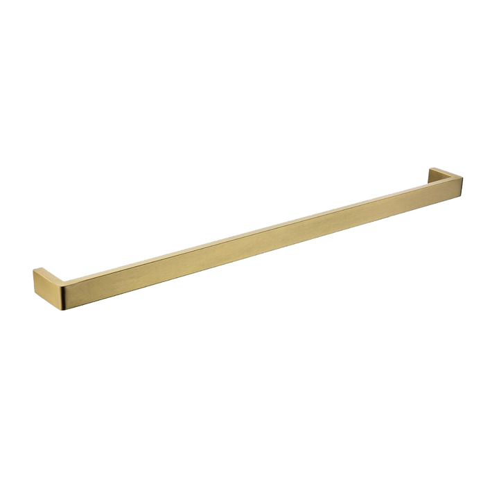 IVANO Series Square Brushed Yellow Gold Single Towel Rail 800mm