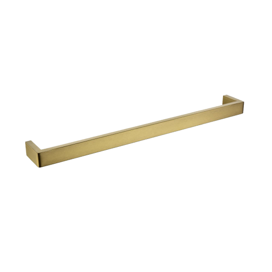 IVANO Series Square Brushed Yellow Gold Single Towel Rail 600mm