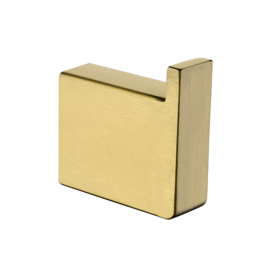 IVANO Series Square Brushed Yellow Gold Robe Hook