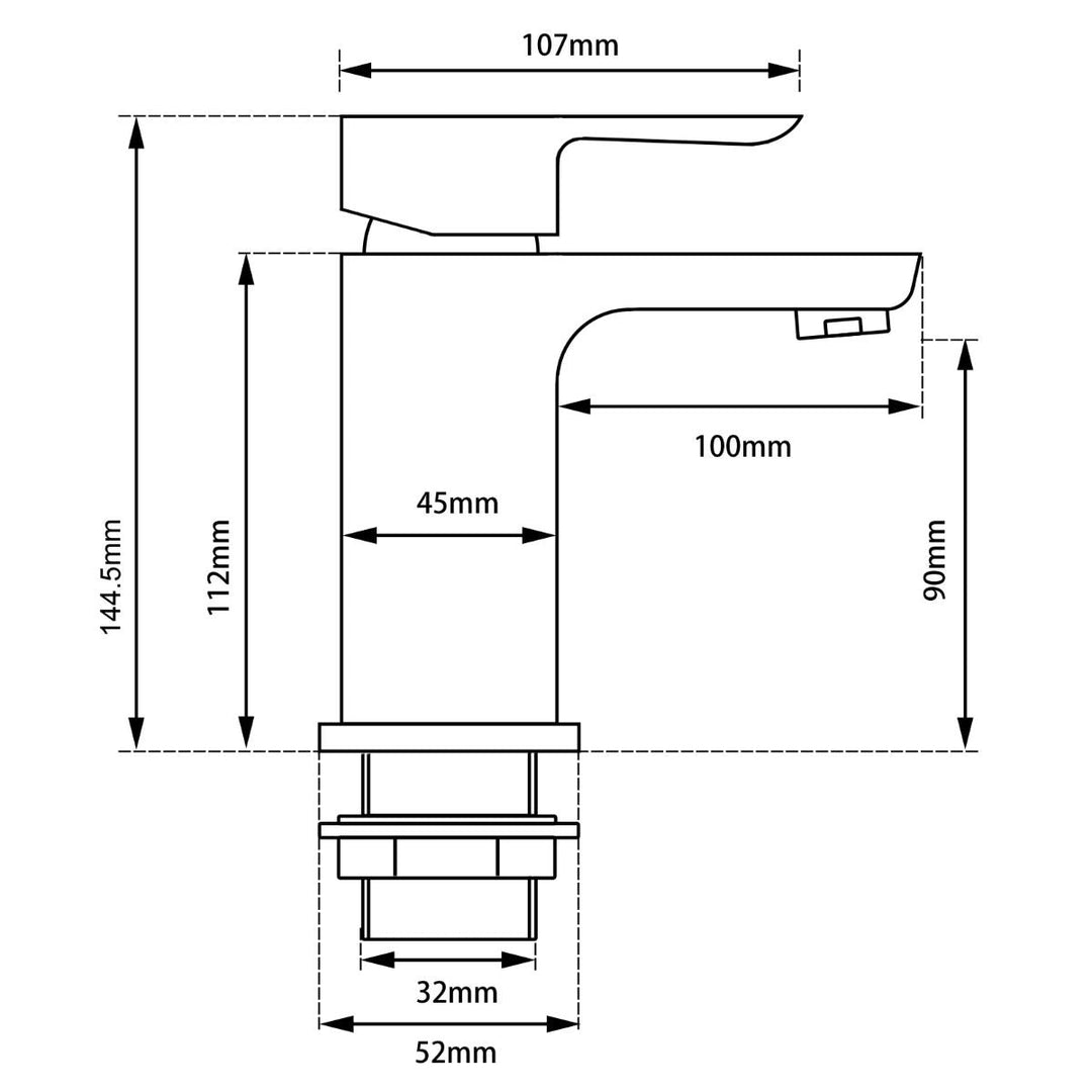 VOG Black Basin Mixer Tap